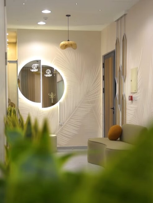 Inside the Lamazi clinic — the reception hallway